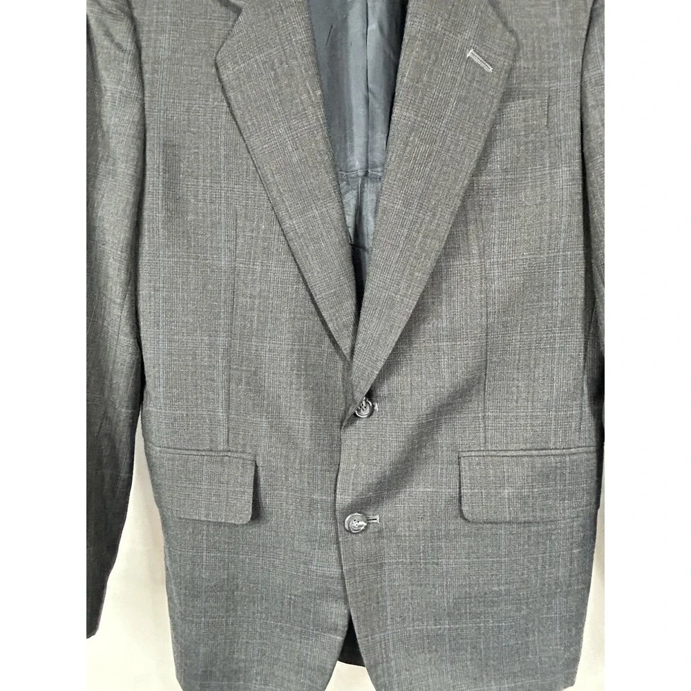 Hunting Horn Classics Men's Gray Wool Blend 40 Suit 29S‎ Pleated Pants Vintage